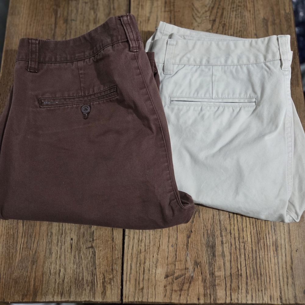 Bonobos Men's Chino Pants Bundle- Slim Fit  32x33 Actual Measurement
